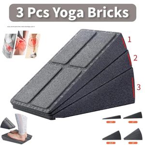 Yoga Blocks 3pcs Adjustable Wedge Stretch Slant Boards Anti Slip Tilt Slanting Yoga Block for Soreness Pain Swelling Relief Gym Accessories 231208