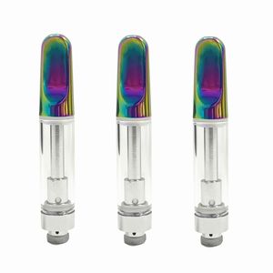 Th205 Rainbow Ceramic Coil Vape Cartridges 0,5 ml 1,0 ml ATOMIZERS TANK 510 Tråd tjockt oljeglas Tomvagnar Metall Rainbows Tips Vaporizer