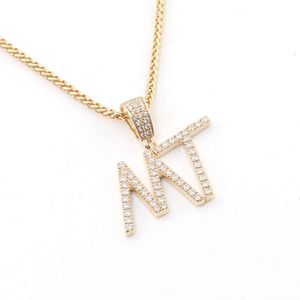 Hiphop Fully Iced Out Hip Hop Pendent Customized MT Letter Initial Pendant Moissanite Statement Jewelry For Men