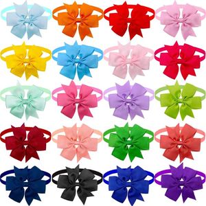 Dog Apparel Wholesale 500pcs Bowties Dot /Solid Style Small Bows Collar DIY Pet Supplies For Dogs Accessories Products
