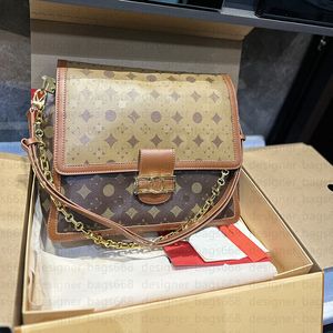 5A Bolsa de Ombro Impressa Clássica de Luxo Idade Medieval Bolsa nas Axilas Bolsa de Corrente de Designer Bolsa de Couro Genuíno Bolsa Tote de Alta Qualidade Bolsa de Jantar Socialite