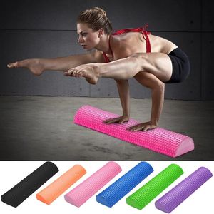 Yoga Mats Yoga Column Gym Fitness Foam Roller Pilates Yoga Exercise Back Muscle Massage Roller Soft Yoga Block Muscle Roller Half Round 231208