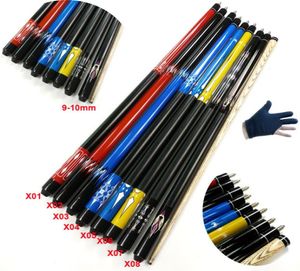 2018 Senaste White Wood Billiard Pool Cues in 95mm Tips med Copper 12 Splited Brass Joint Snooker Cue Sticks With Cue Bag As Gift2794309