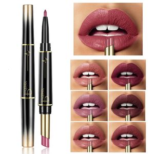 Lipstick Pudaier Matte Lipstick Cosmetics Waterproof podwójnie zakończony długotrwałe nagie czerwone matowe usta Lader Pencil Lipstick #278875 231208