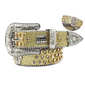 2024 Designer Cintura bb Simon Real Strass Borchiato Cinture Uomo Donna Cintura in pelle Personalizzata Elegante Cowboy Cowgirl y2k Bling Diamond Cintura Festival Regalo