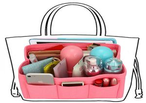 Filz-Aufbewahrungstasche, Geldbörsen-Organizer für Tragetasche, Handtaschenformer, Make-up-Aufbewahrungs-Organizer, Damen-Kosmetik-Organizer für Reisen7217165