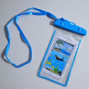 Noctilucent su geçirmez çanta kılıfları pvc koruyucu cep telefonu çantası torbası kasa dalış yüzme sporları iPhone 15 Pro 14 13 12 11 Evrensel Fabrika Fiyatı
