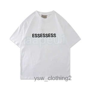 Essent T-Shirts Modemarke Herren T-Shirt Geklebtes Buchstabenmuster Kurzarm Freizeit Lose Damen T-Shirt High Street Paar Kleidung Essentialshirts 4 GVVX