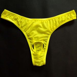 Nieuwe Open Heren Pouch Thong Sexy G String Ondergoed Doorschijnend Ijs Zijde T Terug Elastische Hot Gay Jockstrap