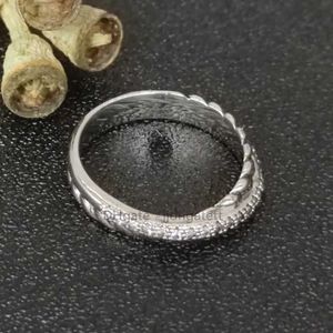 Anel de casamento de luxo designer marca de moda americana jóias x diamante incrustado intersecção prata esterlina 925 para mulheres anéis de presente