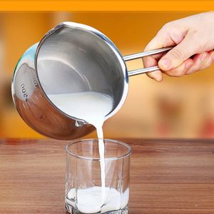 Milk Pot Small Stainless Steel Milk Cooking Sauce Pan Pot Induction Cooker Safe 231208