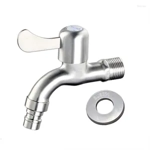 Bathroom Sink Faucets 304 Stainless Steel Faucet Washing Machine Lengthened Quick-opening Household DN15 Single Cold