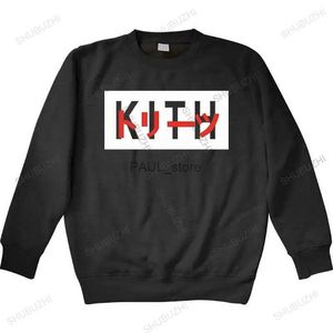 Hoodies dos homens moletons homem camisolas venda quente caixa de bordado Kith com capuz Homens Wome 11 de alta qualidade PRETO KITH Top primavera masculino sprint hoodiesL231209