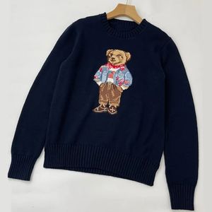2024 RL Swefts Women's Sweater Polos Bear Sweater Winter Soft Basic Women Pullover Cotton Bear تجذب الأزياء المحبوكة الطائر العلوي Sueters Ralphe Laurene Sweater 499