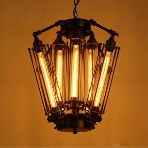 New American Retro Pendant Lights Industrial lamp Loft Vintage Restaurant Bar Alcatraz Island Edison Lampe Hanging lighting2586