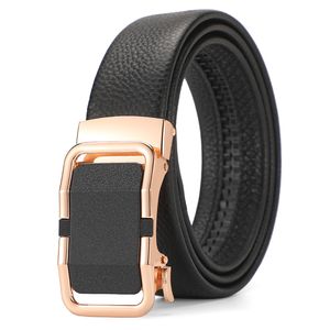 New digner men's leather belt with automatic buckle student belt middle-aged and young casual fashion busins belt men's cowhide