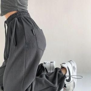 Frauen Jeans Koreanische Mode 2023 Hosen Sport Breite Bein Lässig Frauen Hose Hohe Taille Gerade Lose Hosen 231208