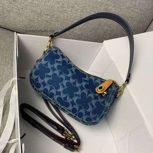 designer bag evening bags evening bags fashion underarm bags clasical denim canvas bag with a shoulder strap half moon crossbody bags chambray swinger 2023