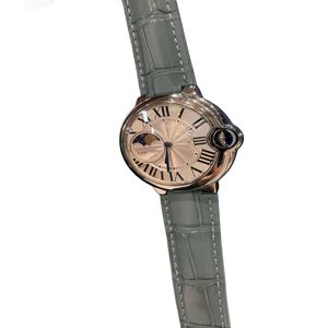 Damen-Armbanduhr mit römischer Skala, Faltschließe, Gürteluhren, wasserdichte und minimalistische runde Uhr