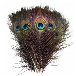 Natural peacock feathers for Crafts party decoration 25-32CM DIY jewelry Home vase plumas Accessories