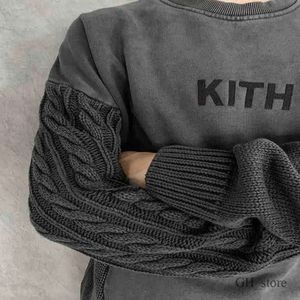 Kith Maglione con cappuccio Uomo Donna Maglioni per uomo Caldo con cappuccio Kith S Design Snapbacks Giacca spessa Qualità eccellente 355