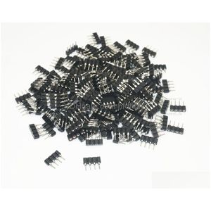 Other Led Lighting 100Pcs/200Pcs/500Pcs/1000Pcs 4Pin Rgb Connector 4 Pin Needle Male To Female Type Double 4Pins Diy Connect For 505 Dhnhf