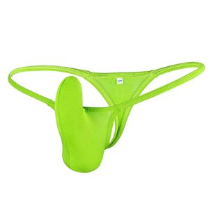 MENS THONGS POUCH SLEEVE Mjuk stretchmjölk Silk G Strängar Jockstrap Sexiga Gay Men Underwear