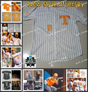Maui Ahuna Chase Burns Tennessee 2023 CWS Baseball Jersey Drew Gilbert Andrew Lindsey Camden Sewell Custical Mens Mens Ftoldeers Proteys Proteys