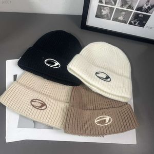 Designer Autumn and Winter Instagram Fashion Letter Hat Children's Label Woolen Hat Warm Ear Protection Knitted Hat Korean Edition Trendy Versatile Cold Hat