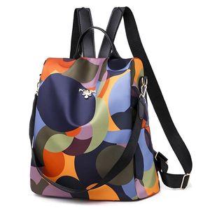 Fashion Antitheft s Brand High Quality Waterproof Ox Women Ladies Large Capacity Backpack 220725229j