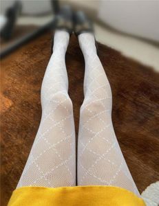 Designer simples preto renda malha meias oco para fora meia-calça sexy meias meias estilo carta leggings meias para women2016327