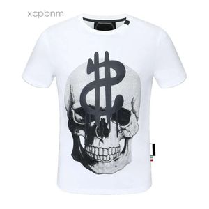 Designer roupas simples Philipps Pleins Designer 2021 Mulheres Algodão Homens Homens Phillip T-shirt Simples Engraçado Manga Curta O Pescoço Tees Impressão Phillip T-shirts