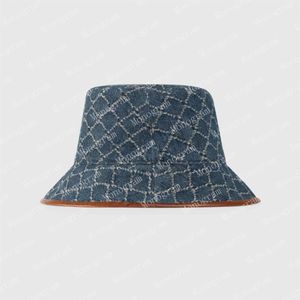 2023 cappello a secchiello berretto da baseball cappelli aderenti cappelli icona beige doppie lettere blu denim Uomo Donna Beanie Casquettes pescatore con bo3256