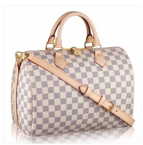 Shoulder Bags Designer Speedy Bandouliere Mini Travel Bag Women's Coated Canvas Weave Boston Satchel Metal Padlock Crobody Beach Handle Purs