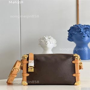 2022 New arrive designer bag side trunk pm old flower box for women M46358 leather crossbody package tote messenger bags200R