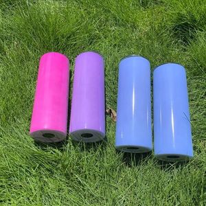 Water Bottles Double Wall Sublimation Blanks 20oz Straight UV Color Changing Green In Dark Tumblers272x