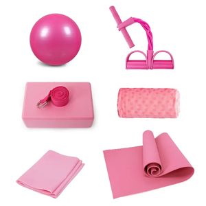 Tappetini per yoga Set per yoga Salute Home Fitness Tappetino per yoga Blocchi per yoga Asciugamano per yoga Pedale per palla da yoga Corda per tensione Fascia per yoga 231208