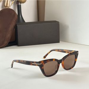 Luxuriöse Cat-Eye-Sonnenbrille für Damen, modisch, hochwertige UV400-beständige Sonnenbrille, Herren-Sonnenbrille mit kleinem Rahmen, Spiegel der Spitzenklasse, Originalverpackung FT1031