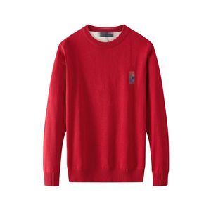 New Fashion Men's Designer Polo Little Men's Sweater Men's Long sleeved Embroidery Multi color Warm Autumn/Winter Casual White Match Sweatshirt