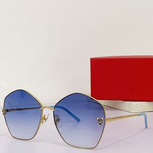 Mężczyzna projektantka marki Lopard Sun Sunglasses męskie i damskie metalowa rama niebieska soczewki klasyczny pilot Pilot Retro Sun Sunglasses Uv400 z oryginalnym pudełkiem CT0356