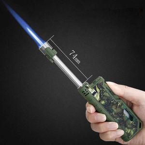 Ny kreativ teleskopisk poltändning Blue Flame Windproof Tändare kan användas i köket utomhus camping spraypistol