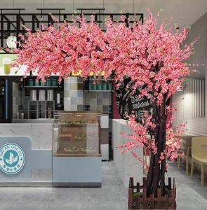 装飾的な花の花輪人工桜のシミュレーションプラントウェディングパーティーフェスティバル装飾偽のピーチエルステージアウトドア9625421