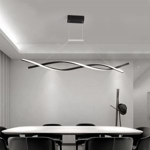 Modern Pendant Chandelier for Office Dining room Kitchen Aluminum wave Lustre Avize Modern Chandelier Lighting fixtures265u