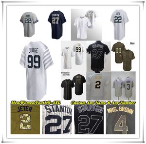 Aaron Judge NY camisa de beisebol Anthony Rizzo Volpe Juan Soto Alex Verdugo Gleyber Torres DJ LeMahieu Derek Jeter Gerrit Cole Giancarlo Stanton Trent Grisham YANKEE