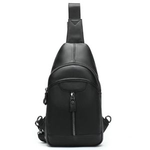 Vintage Leather One Strap Handbag Chest Bag Men Cross Body Shoulder Waist Bags249J