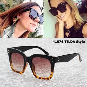 Jackjad Yeni Moda 41076 Tilda Style Üç Not Güneş Gözlüğü Kadın Gradyan Marka Tasarımı Vintage Square Sun Gözlük241I