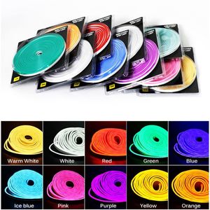 LED NEON Sign 12V Scipible LED Strip مع موصل DC Colorful Rainbow Neon Ribbon Xmas Party Decoration Lamp