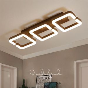 Modern Led Chandelier Ceiling Lighter For Living room Bed room Lamparas Techo Lighting Fixture AC220V Coffee Color Finished292A