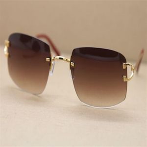 Selling Adumbral Polarized UV400 Protection Shield Sunglasses 3899175 Rimless male and female High quality fashion vintage Sun Gla2168