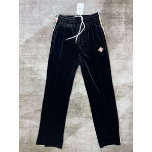 Casablanca flanell grafisk broderad svettbyxor bladband casual byxor män designer casablanc sportpants